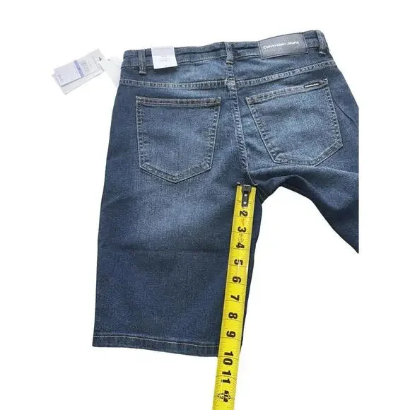 Women’s Calvin Klein Shorts Size 18 Blue Denim Slim Fit New - Picture 5 of 5